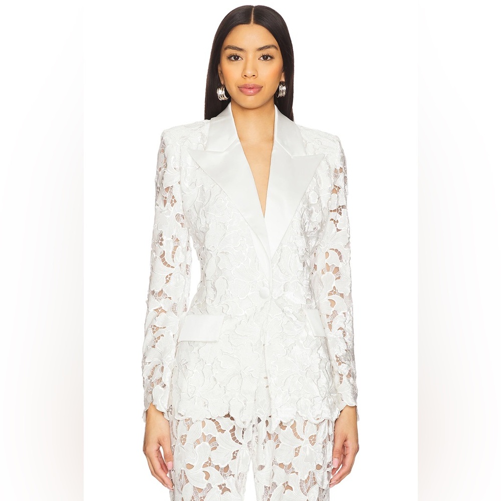 Nadine Merabi Velvet Lace‎ Blazer